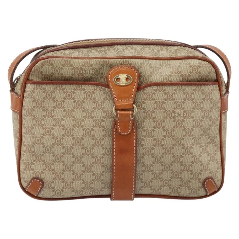 Celine Macadam Shoulder Bag Beige